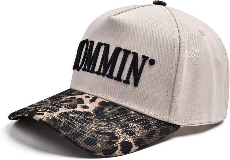 Asadovce Mommin Trucker Hat for Women Embroidered Mom Baseball Cap Adjustable Canvas Vintage Hat for Casual Wear - Image 4
